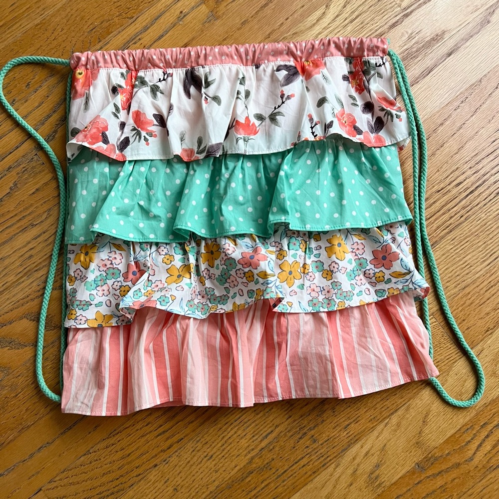 ❌SOLD❌ Matilda Jane Dream In the Ruffles Drawstring Backpack Bag